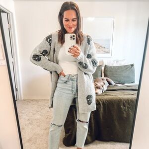 No Boundaries Black and Gray Knit Sweater